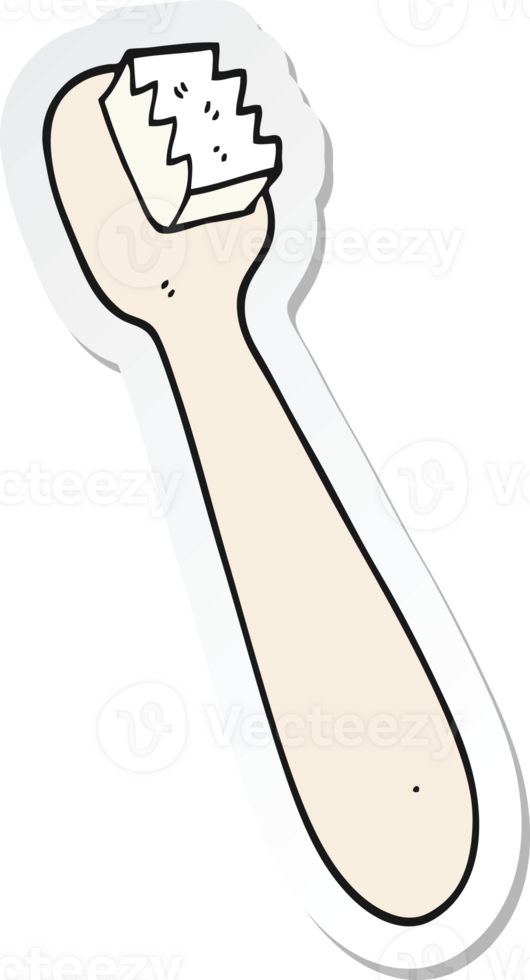 sticker of a cartoon toothbrush png