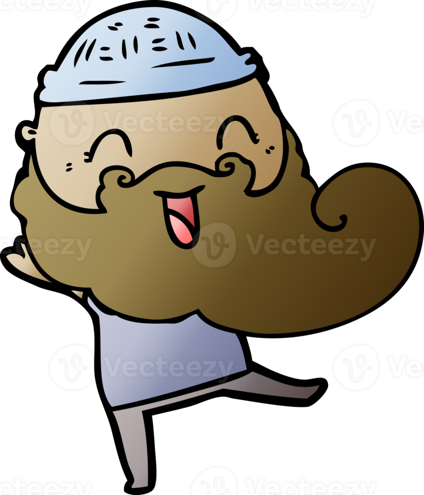 happy bearded man png