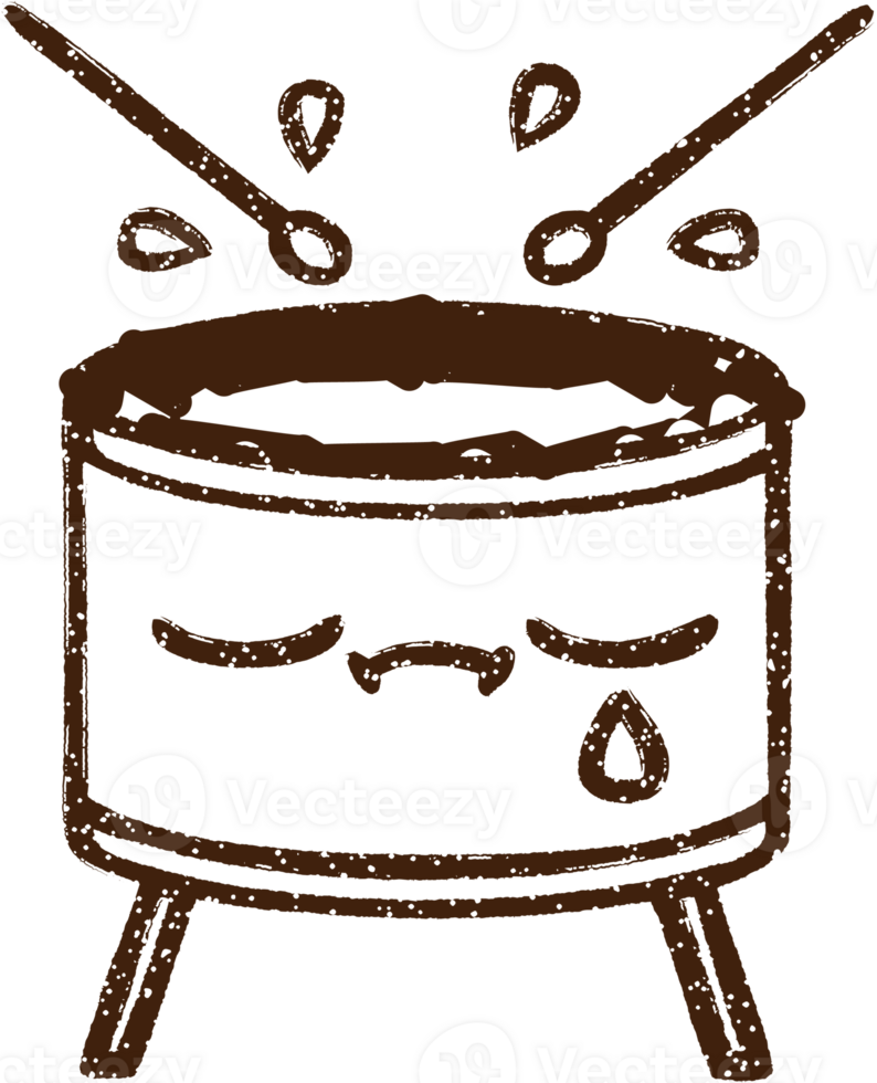Crying Drum Charcoal Drawing png
