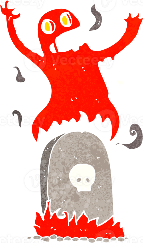 cartoon ghost rising from grave png