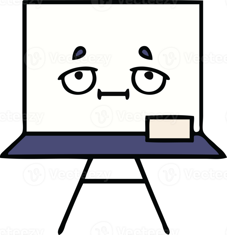 cute cartoon of a white board png