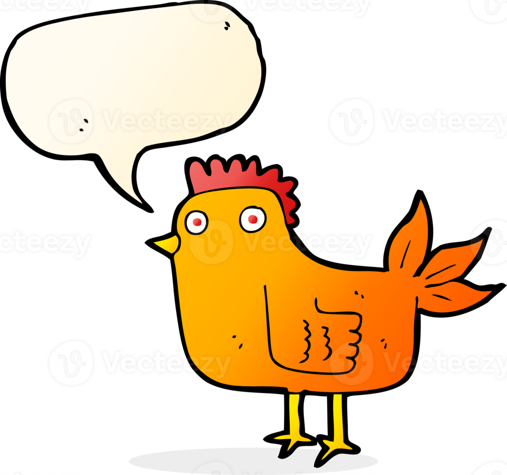 cartoon hen with speech bubble png