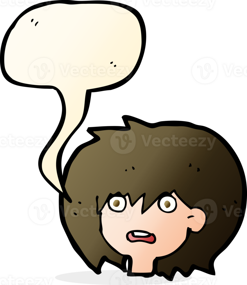 cartoon shocked expression  with speech bubble png