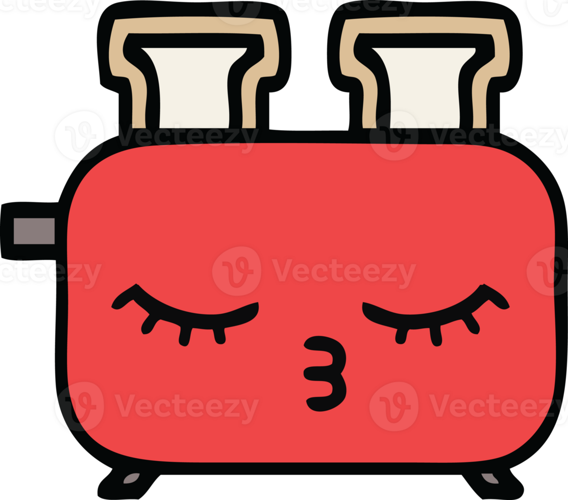 cute cartoon of a of a toaster png