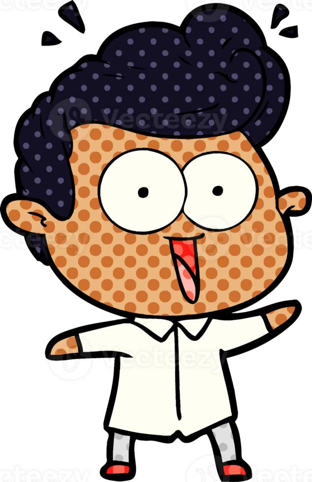 cartoon excited man png