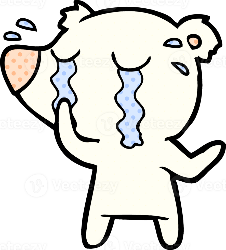 cartoon crying polar bear png