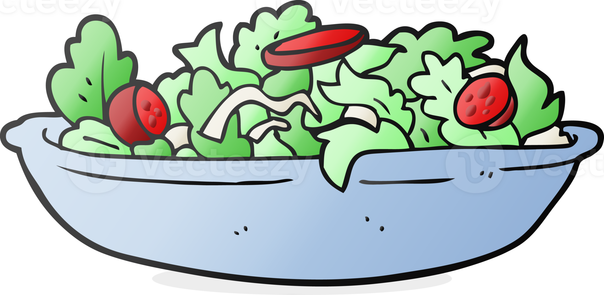 hand drawn cartoon salad png
