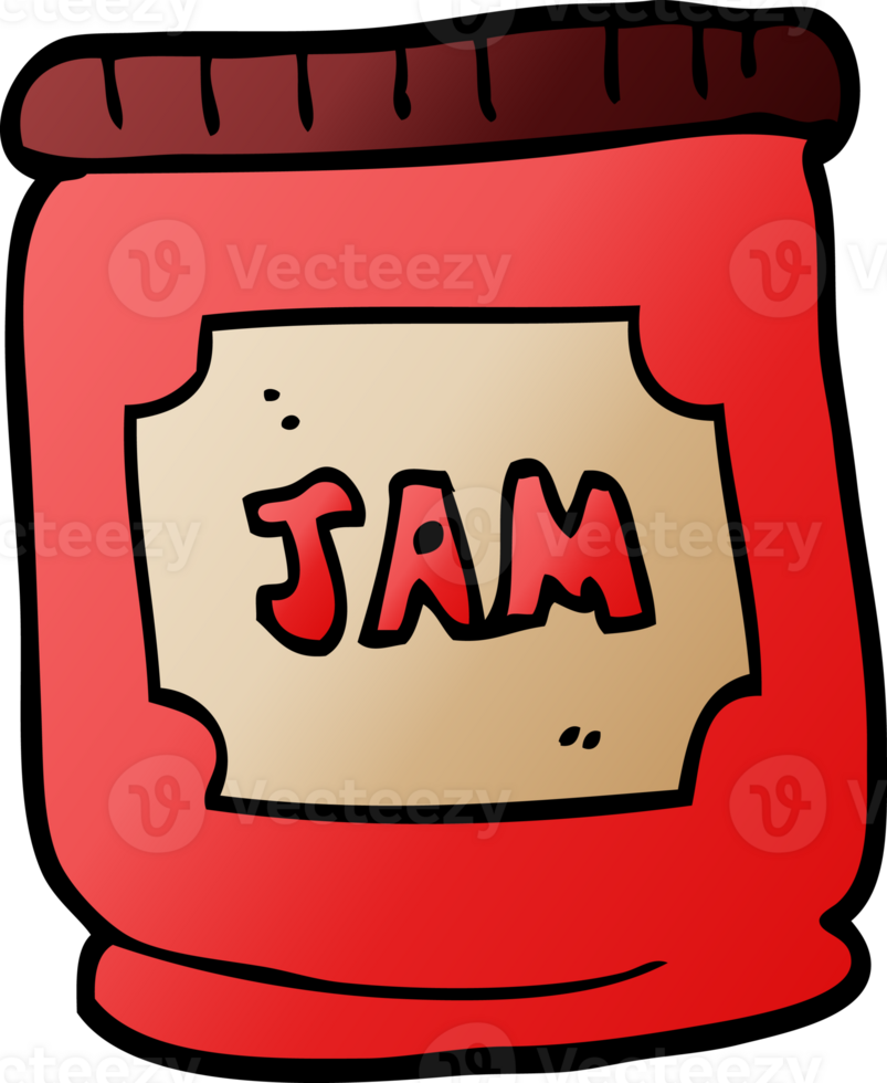 cartoon doodle jam pot png