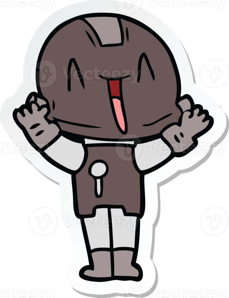 sticker of a cartoon robot png