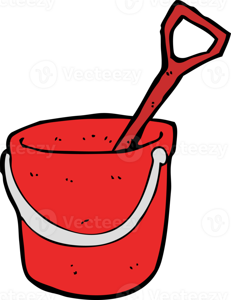 cartoon bucket and spade png