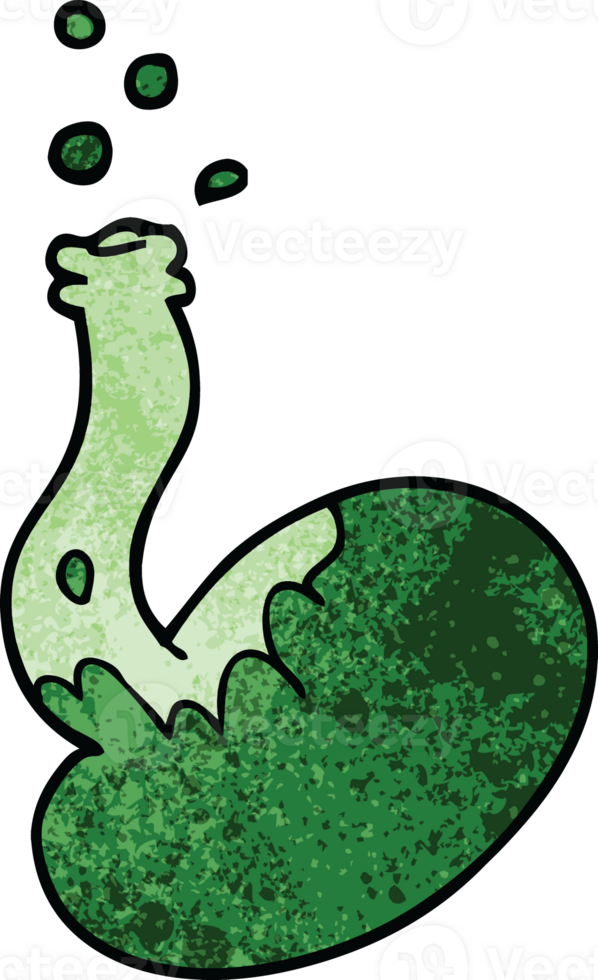 cartoon doodle bubbling chemicals png