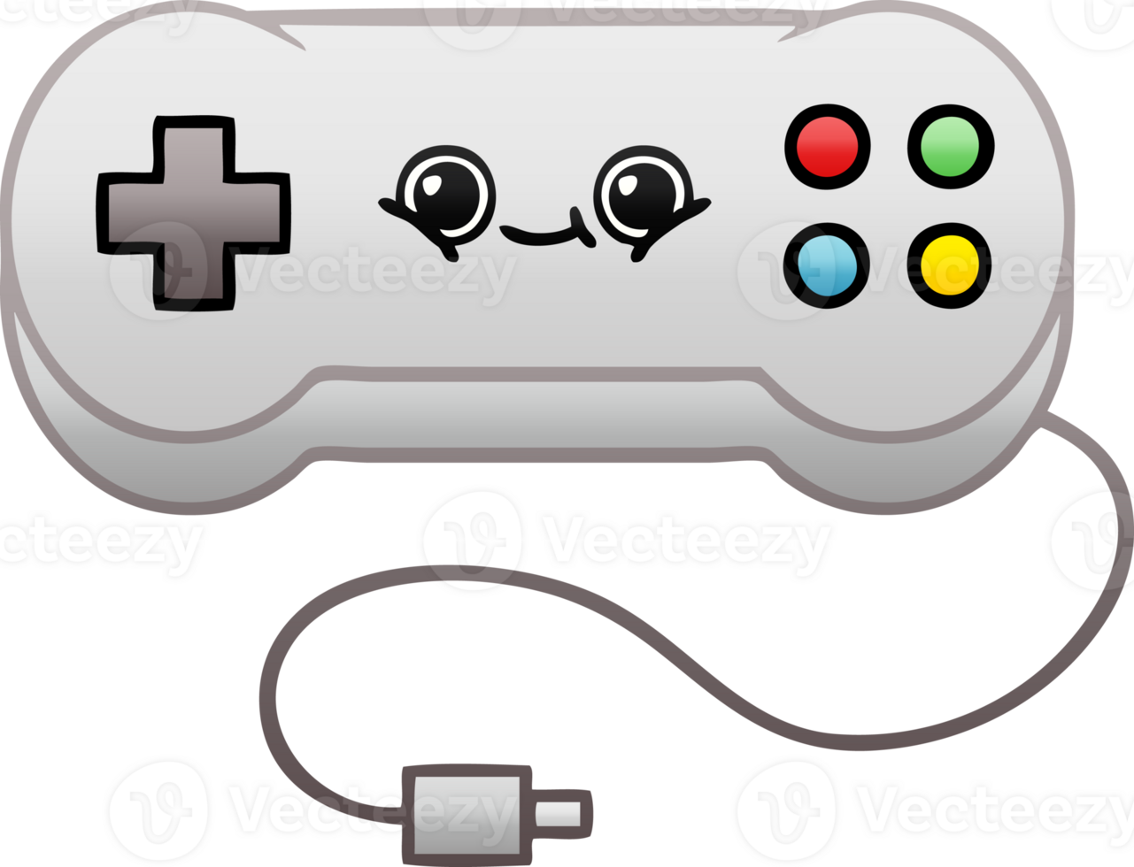 gradient shaded cartoon of a game controller png