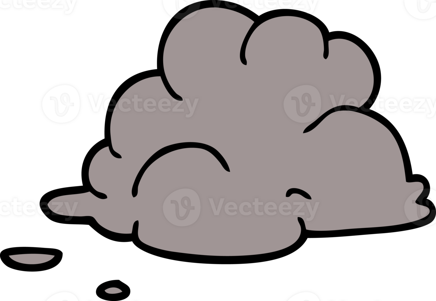 cartoon doodle storm cloud png
