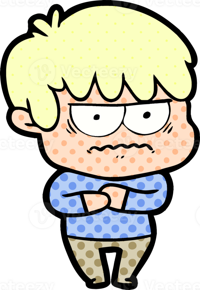 annoyed cartoon boy png