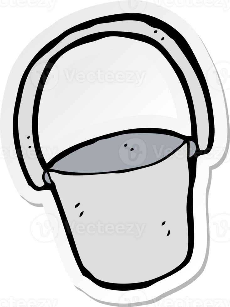 sticker of a cartoon bucket png