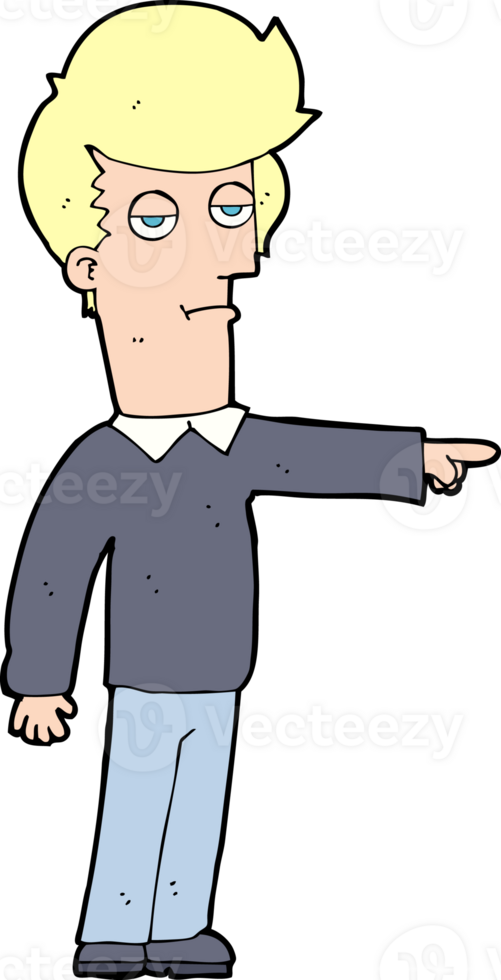 cartoon pointing man png