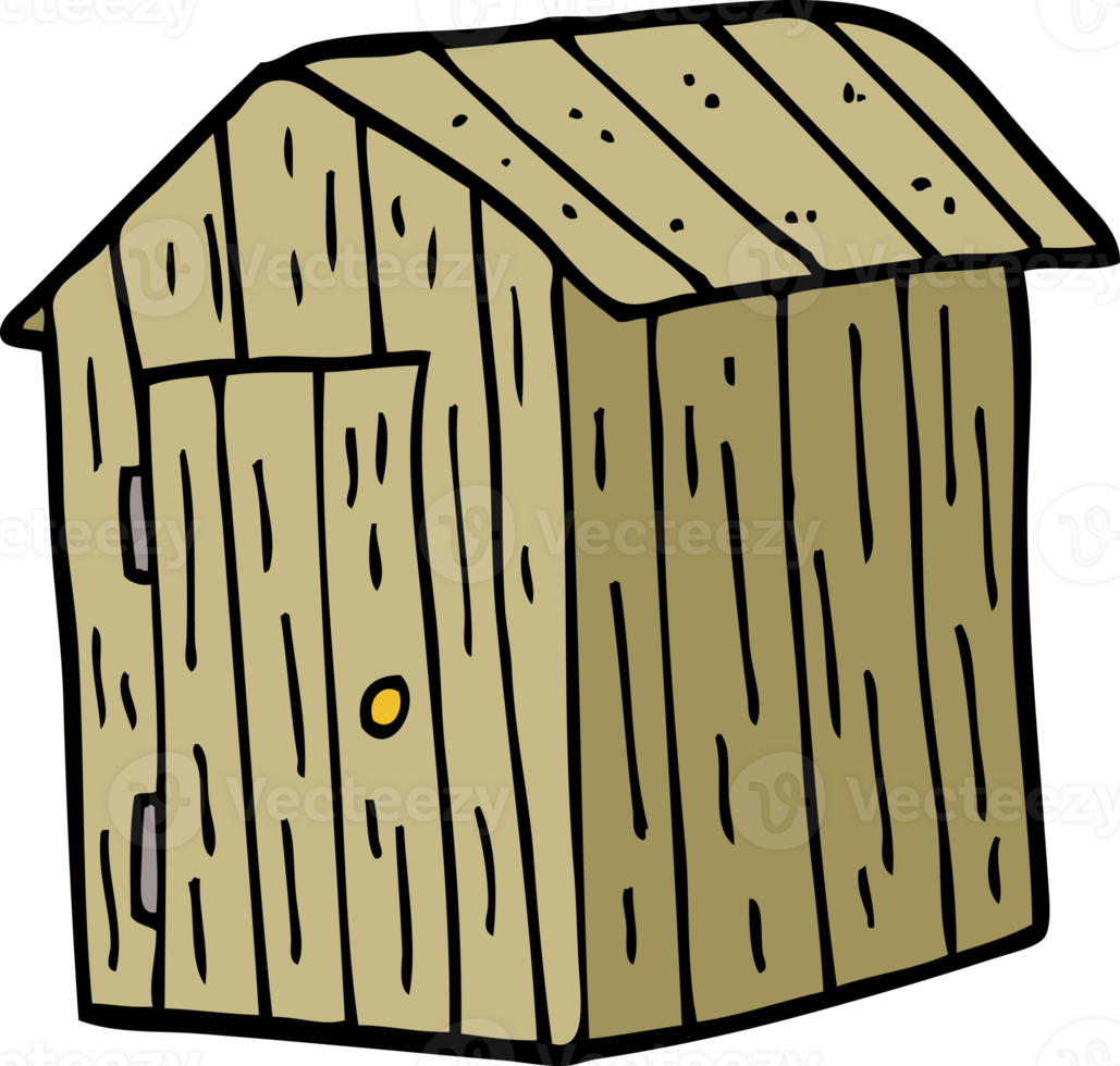 cartoon doodle wooden shed png