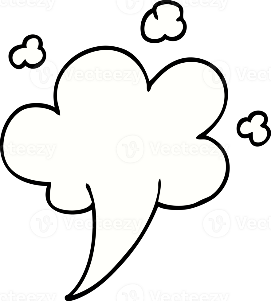 cartoon doodle gust of air png