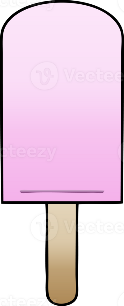 gradient shaded quirky cartoon ice lolly png