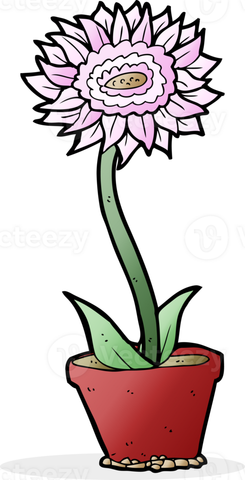 cartoon flower in pot png