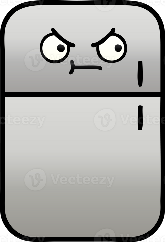 gradient shaded cartoon of a fridge prozer png