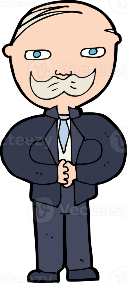 cartoon old man with mustache png