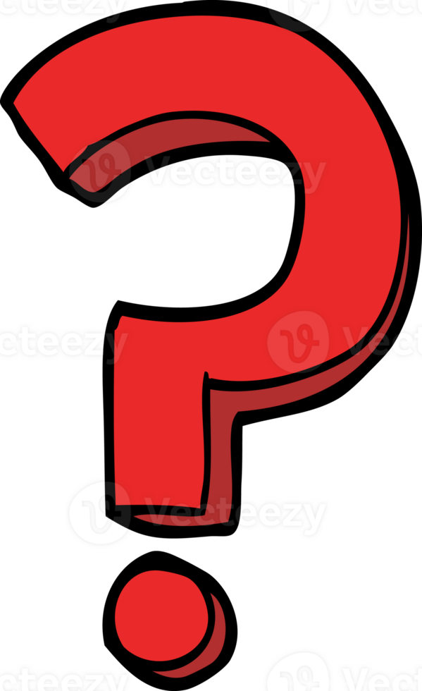 cartoon doodle question mark png