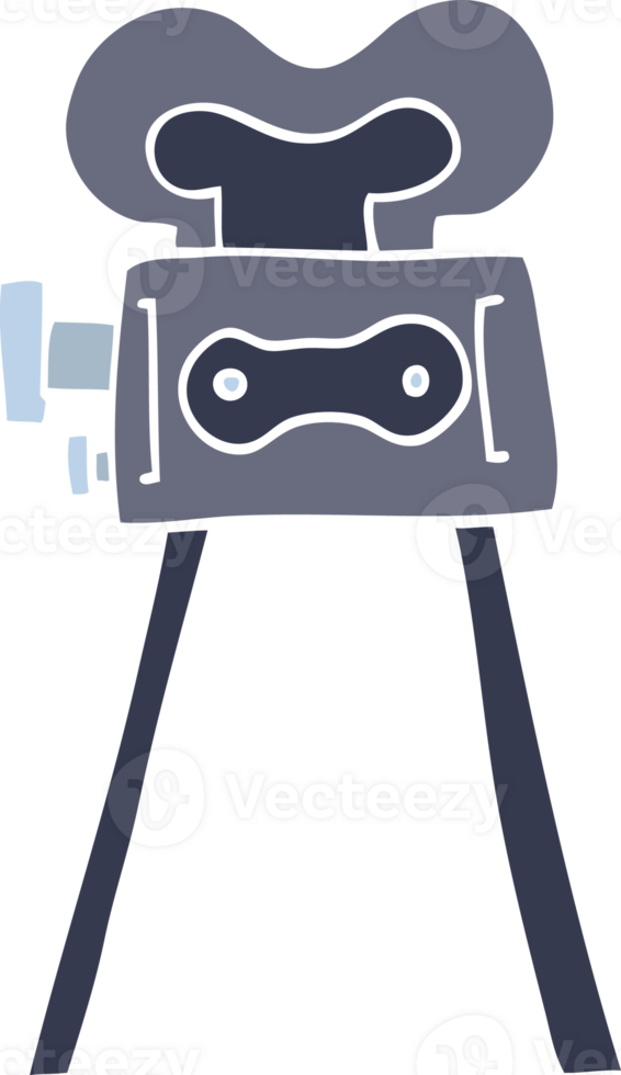 flat color illustration cartoon film camera png