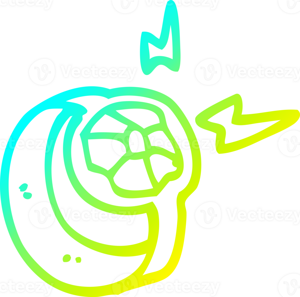 cold gradient line drawing of a cartoon magic ring png