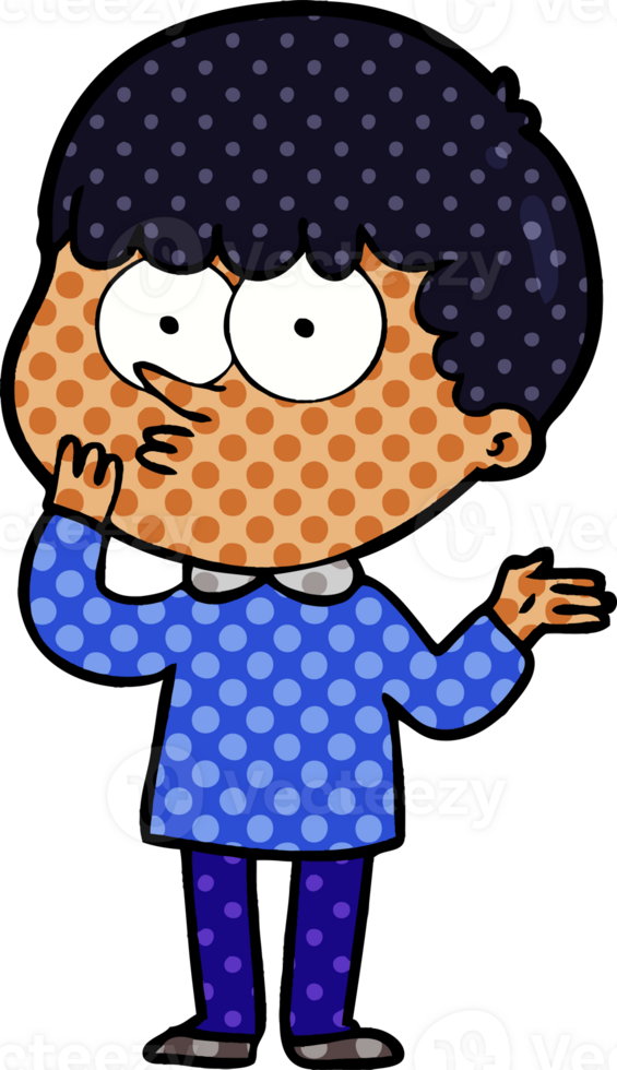 cartoon curious boy png