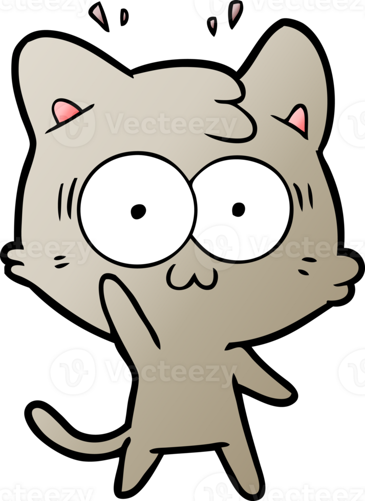 cartoon surprised cat png