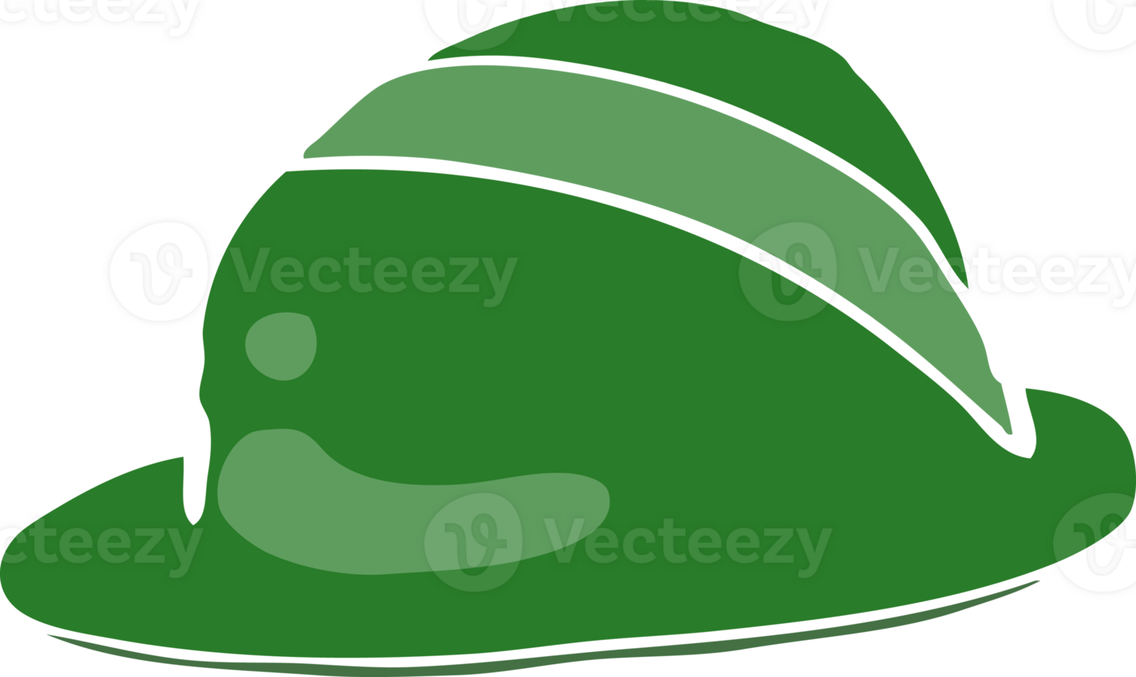 flat color style cartoon bowler hat png