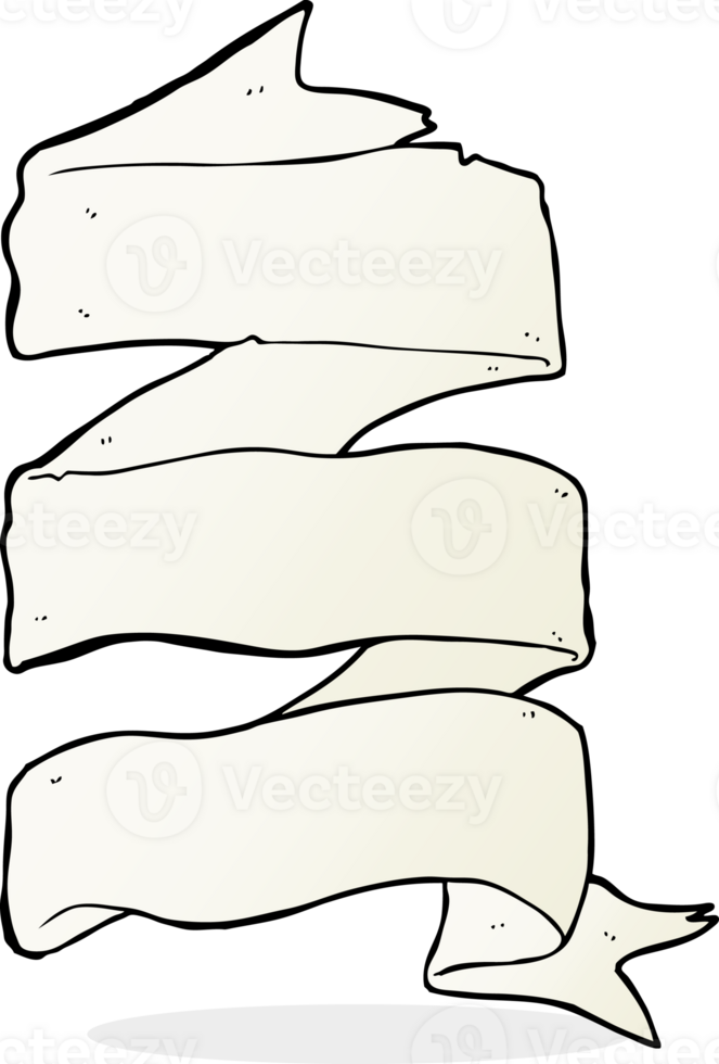 cartoon three layer scroll banner png