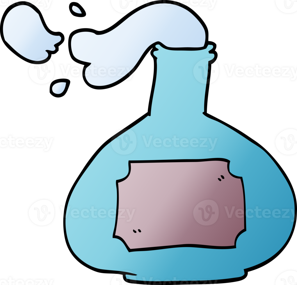 cartoon doodle potion bottle png