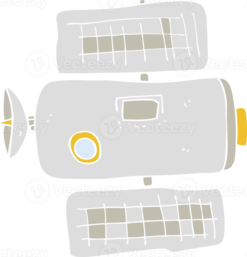 flat color illustration of space station png