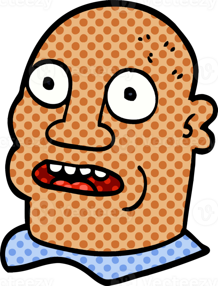 cartoon doodle of a head of a man png