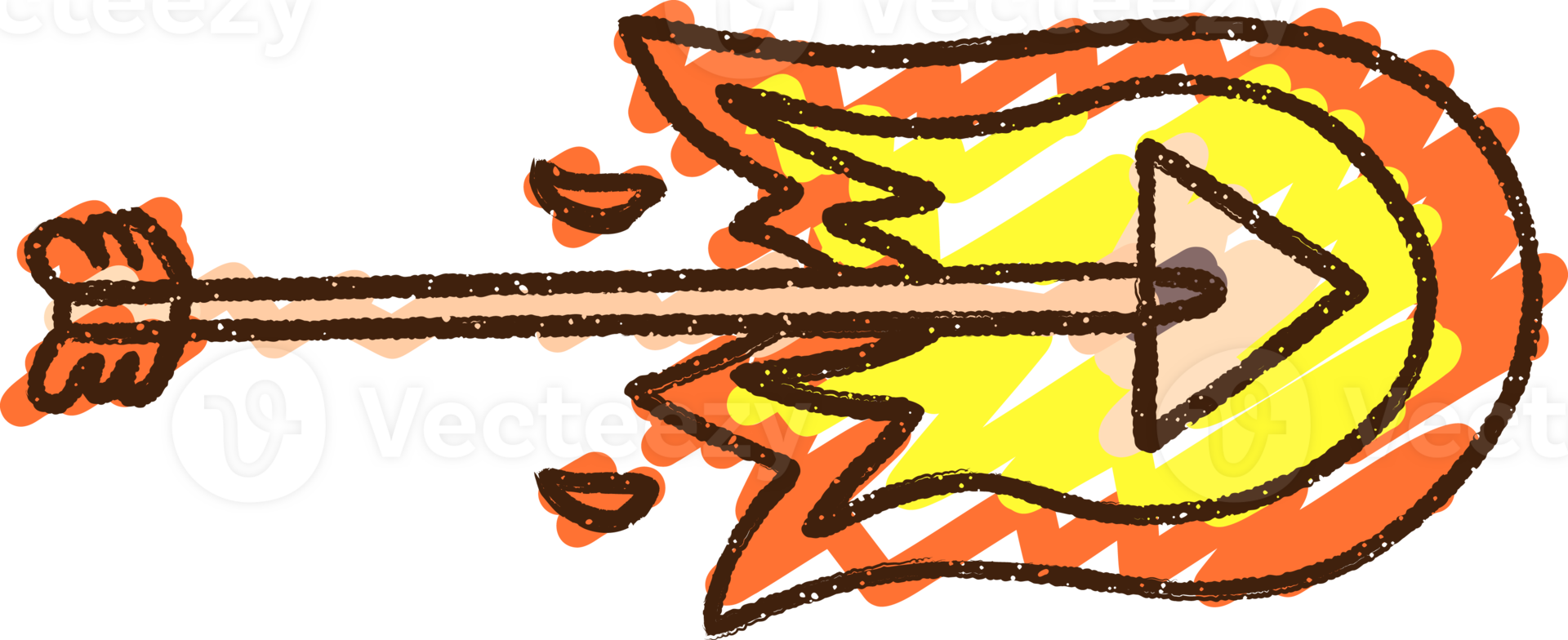 Flaming Arrow Chalk Drawing png