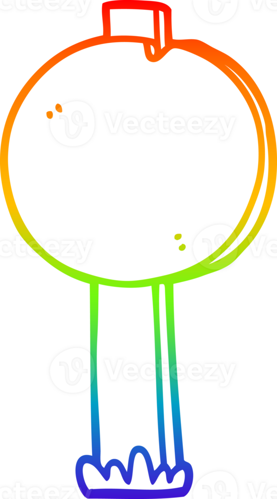 rainbow gradient line drawing of a cartoon road sign png