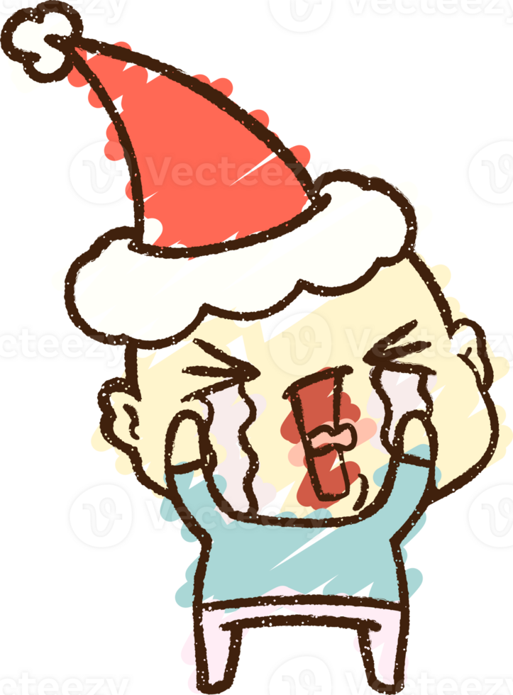 Christmas Man Chalk Drawing png