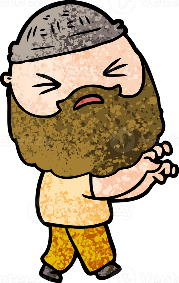 cartoon man with beard png