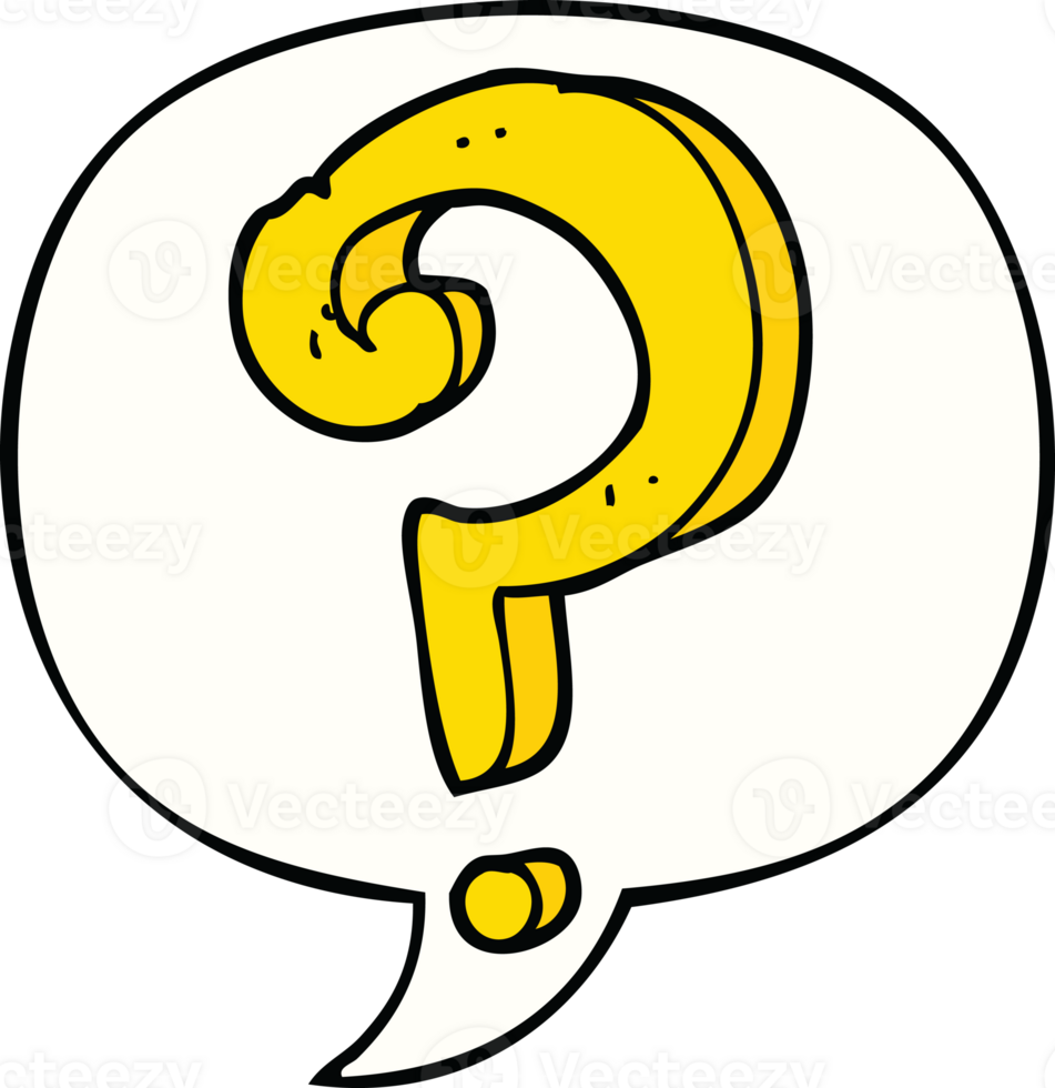 cartoon question mark with speech bubble png