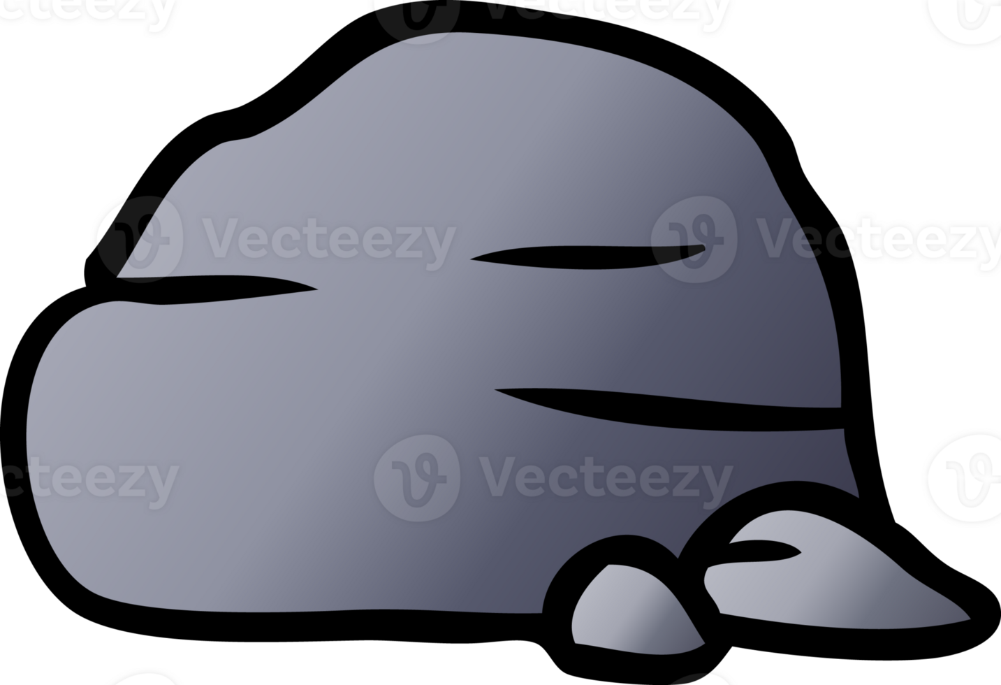 hand drawn gradient cartoon doodle of stone and pebbles png