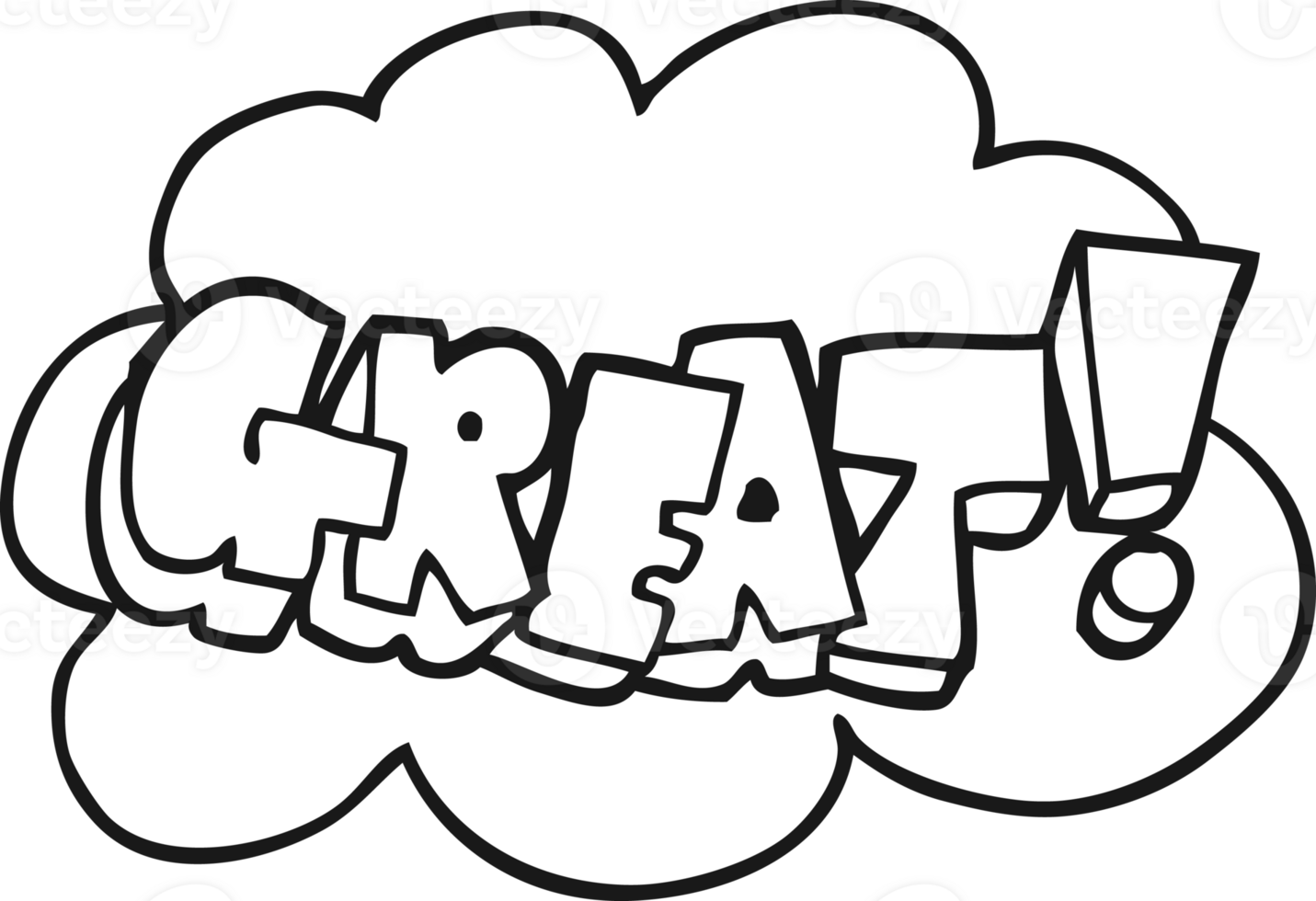 drawn black and white cartoon great shout png