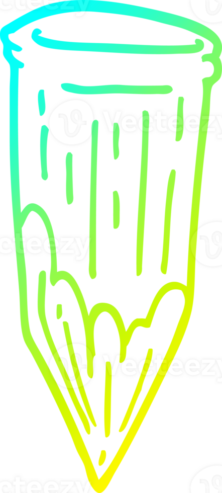 cold gradient line drawing of a cartoon vampire stake png