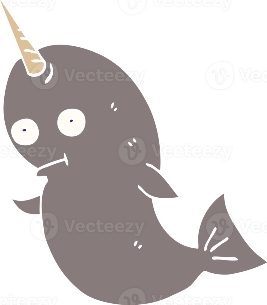 cartoon doodle narwhal png