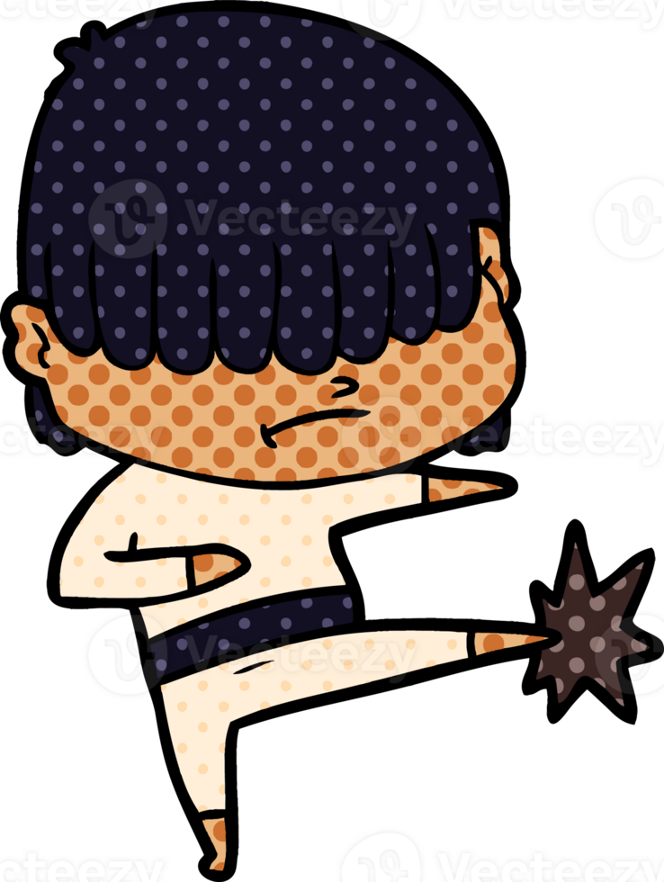 cartoon boy with untidy hair png