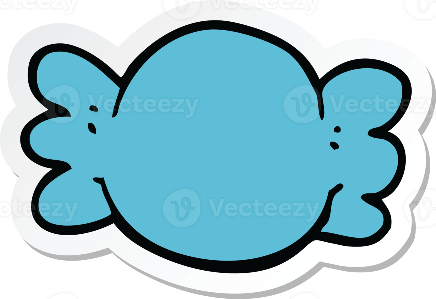 sticker of a cartoon wrapped candy png