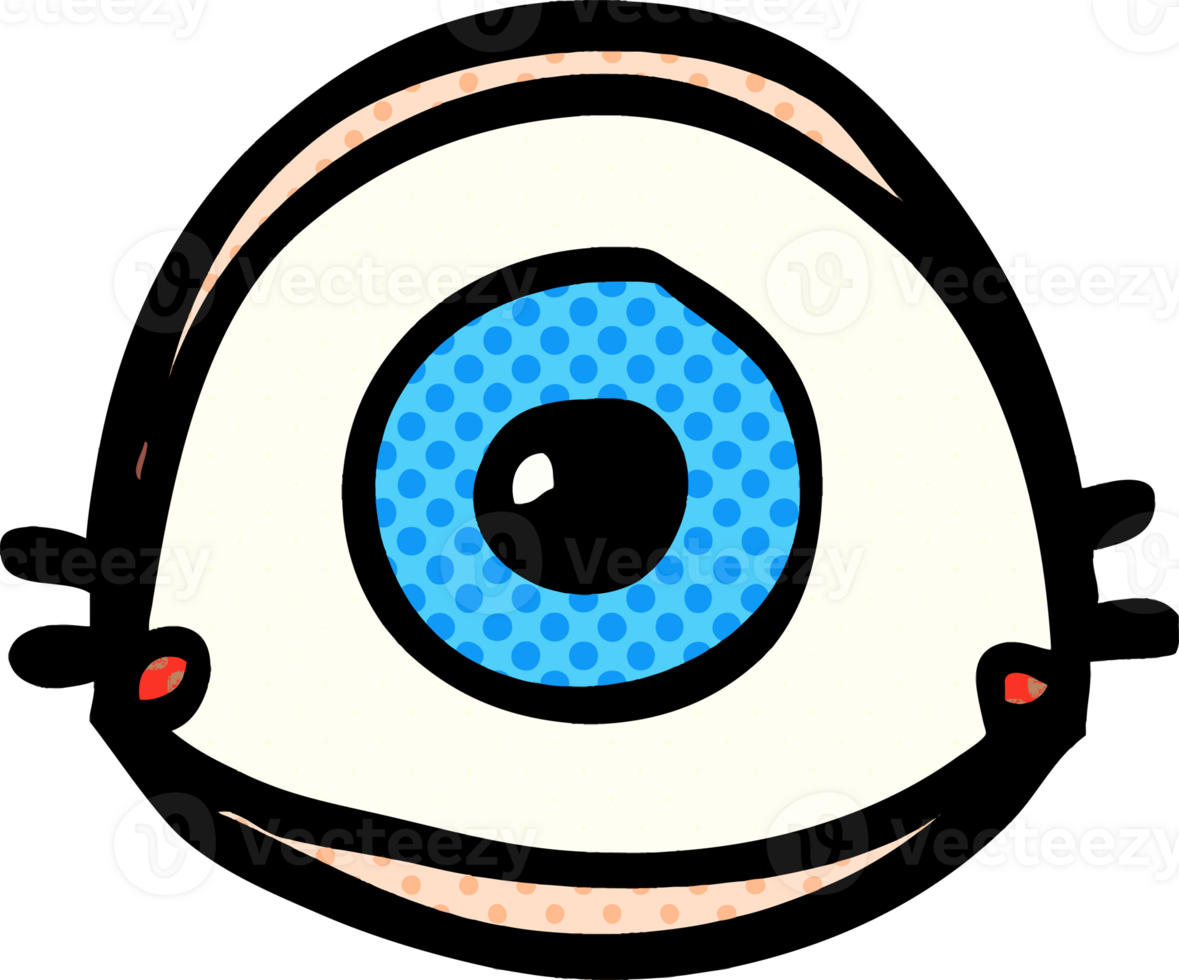 cartoon doodle blue eye png