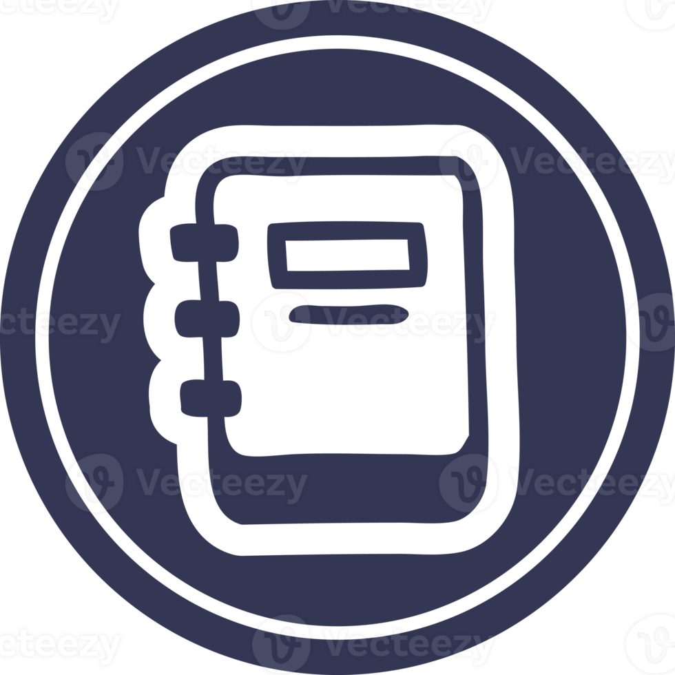 note book circular icon symbol png