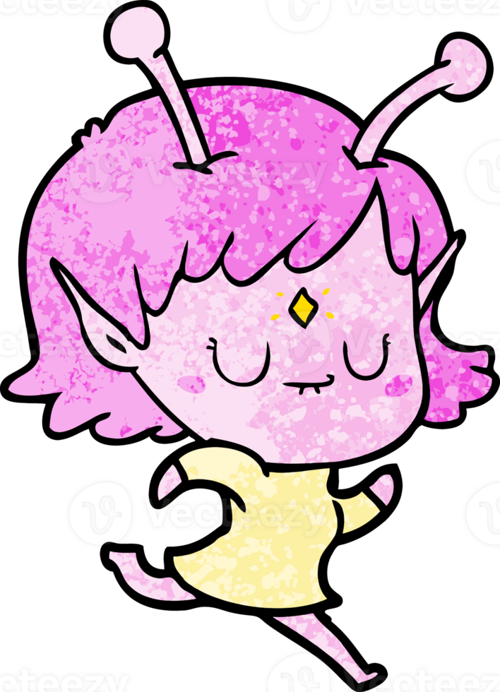 cartoon alien girl png